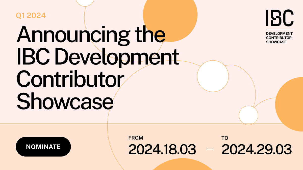 Cover for IBC Development Contributor Showcase